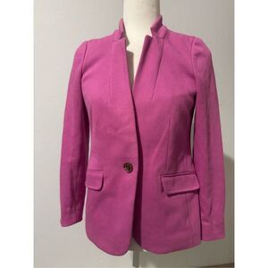 Talbots pink blazer one button front 4P